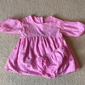 Janie and Jack pink eyelet dress